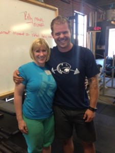 Coach Kelly with Kelly Starrett, Mobility Guru, at her Mobility certification course.