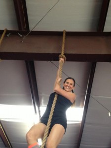 Michelle came in with a mission today and nailed several rope climbs!  Great work!